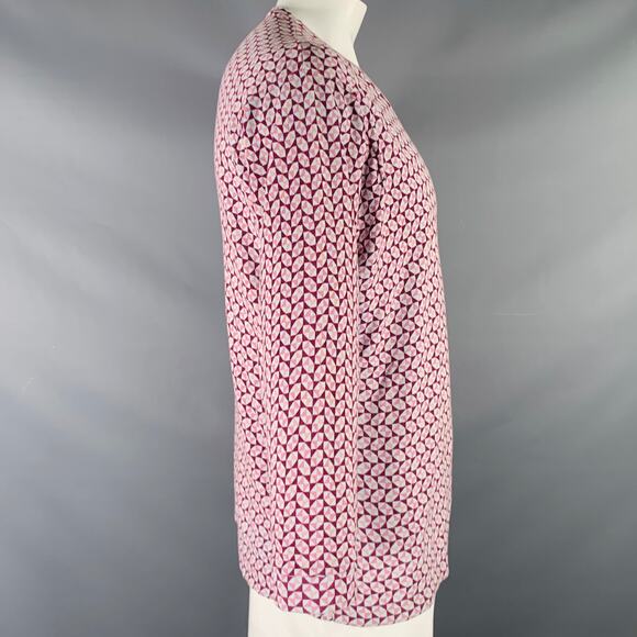 PAUL SMITH Size XXL Light Blue Multi Color Geometric Cotton Pullover - Picture 3 of 7